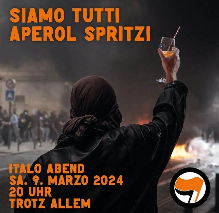 Siamo tutti Aperol Spritzi – Italo-Abend – Samstag, 9. März 2024, 20:00 Uhr, Trotz Allem